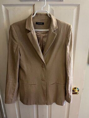 Dusty Rose x Khaki Coloured Linen Blazer
